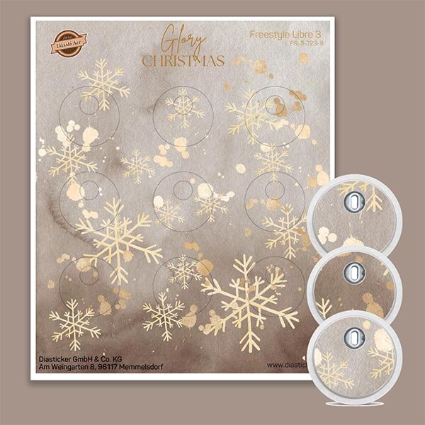 FreeStyle Libre 3 Sticker - 9er Set "Glory Christmas"