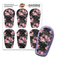 Dexcom G6 Sticker - 6er Set "Black Floral"