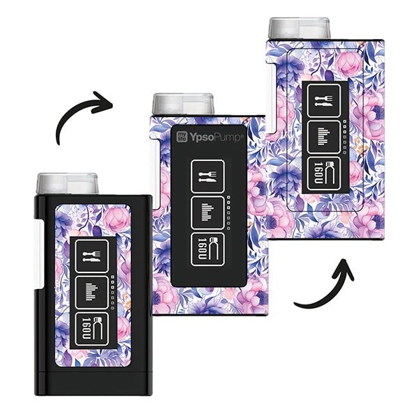 Mylife Ypsopump Sticker - Purple Flowers