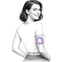 Omnipod Pflaster - Purple Flowers