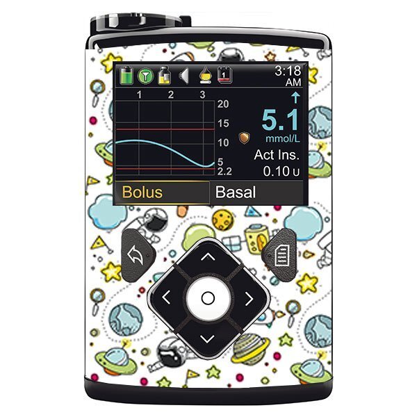 Minimed Sticker inkl. Clip (600/700er-Serie) - Weltraum