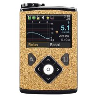 Minimed Sticker inkl. Clip (600/700er-Serie) - Gold Glitzer