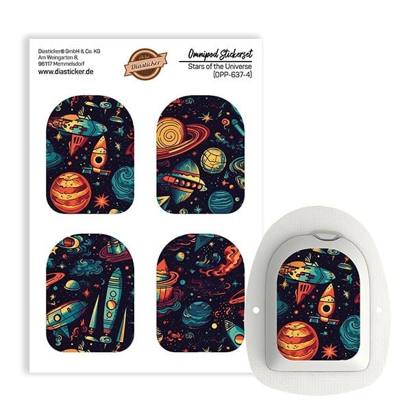 Omnipod Podsticker - Stars of the Universe (4er Set)