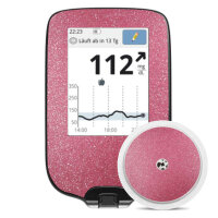 FreeStyle Libre Sticker (Messgerät) - Rosa Glitzer