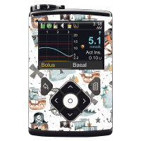 Minimed Sticker inkl. Clip (600/700er-Serie) - Ahoy Pirates