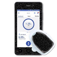 Omnipod Dash Sticker - Schwarz Glitzer