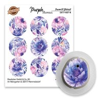 Dexcom G7 Sticker - 9er Set "Purple Flowers"