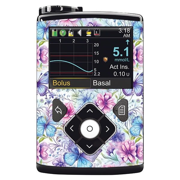 Minimed Sticker inkl. Clip (600/700er-Serie) - Butterfly Kiss