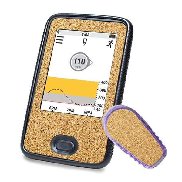 Dexcom G6 Sticker (Receiver + Transmitter) - Gold Glitzer