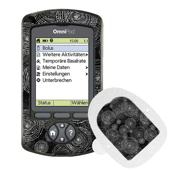 Omnipod PDM-Sticker - Black Circles