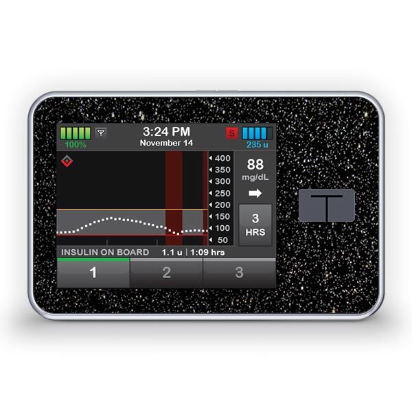 Tandem t:slim X2 Sticker - Schwarz Glitzer