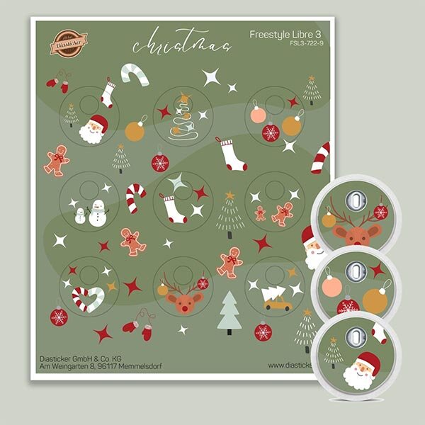 FreeStyle Libre 3 Sticker - 9er Set "Christmas"