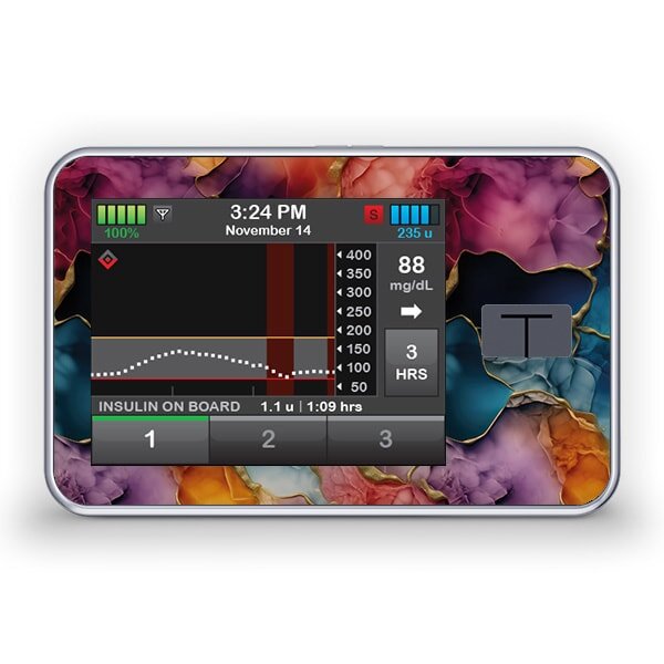 Tandem t:slim X2 Sticker - Colorful Smoke