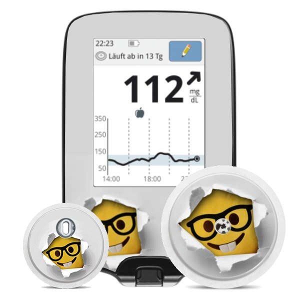 FreeStyle Libre Sticker (Messgerät) - Smiley