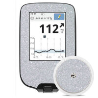 FreeStyle Libre Sticker (Messgerät) - Silber Metallic
