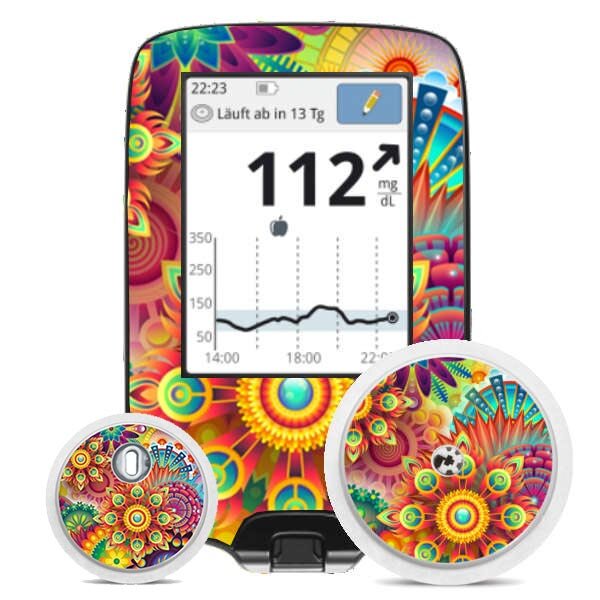 FreeStyle Libre Sticker (Messgerät) - Lebe bunt