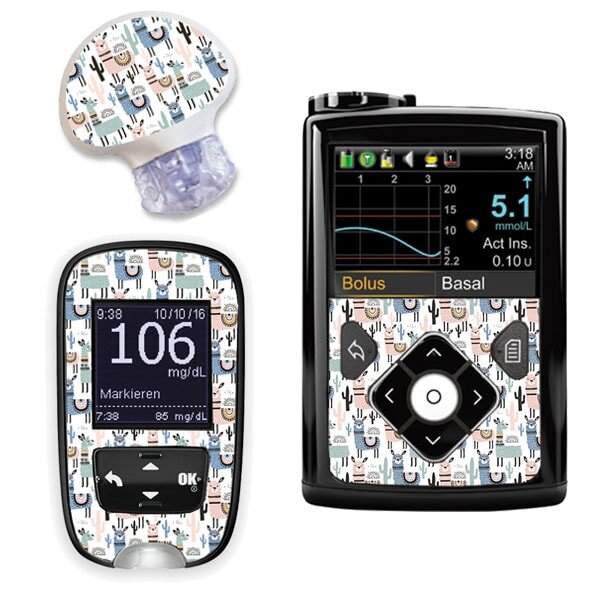 Stickerset für Minimed, Guardian und Accu-Chek Guide - No Drama Lama