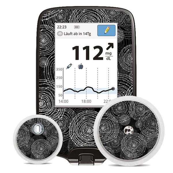 FreeStyle Libre Sticker (Messgerät) - Black Circles