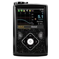 Stickerset für Minimed, Guardian und Contour Next - Schwarz Glitzer