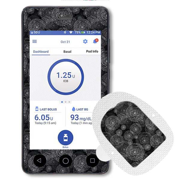 Omnipod Dash Sticker - Black Circles