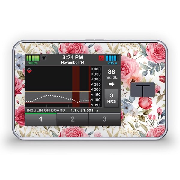 Tandem t:slim X2 Sticker - Red Roses