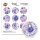 FreeStyle Libre 3 Sticker - 9er Set "Purple Flowers"