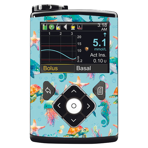 Minimed Sticker inkl. Clip (600/700er-Serie) - Sea Animals