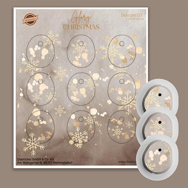 Dexcom G7 Sticker - 9er Set "Glory Christmas"