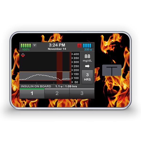 Tandem t:slim X2 Sticker - Flames