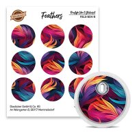 FreeStyle Libre 3 Sticker - 9er Set "Feathers"