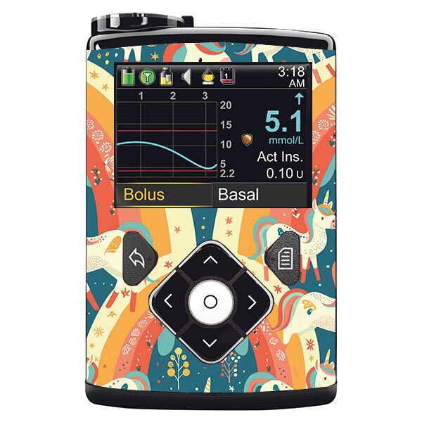 Minimed Sticker inkl. Clip (600/700er-Serie) - Unicorn Glow