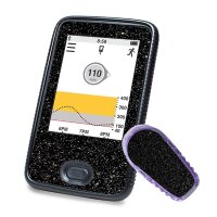 Dexcom G6 Sticker (Receiver + Transmitter) - Schwarz Glitzer