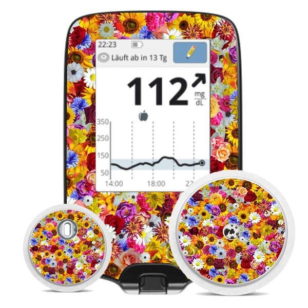 FreeStyle Libre Sticker (Messgerät) - Blumenwiese