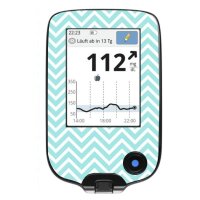 FreeStyle Libre Sticker (Messgerät) - ZickZack blau