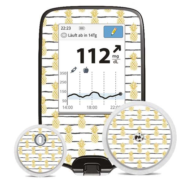 FreeStyle Libre Sticker (Messgerät) - Pineapples
