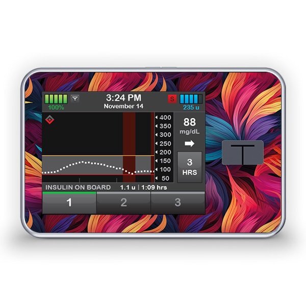 Tandem t:slim X2 Sticker - Feathers