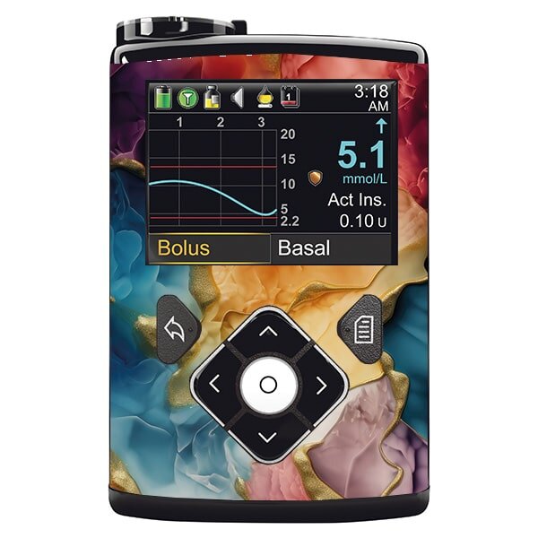 Minimed Sticker inkl. Clip (600/700er-Serie) - Colorful Smoke