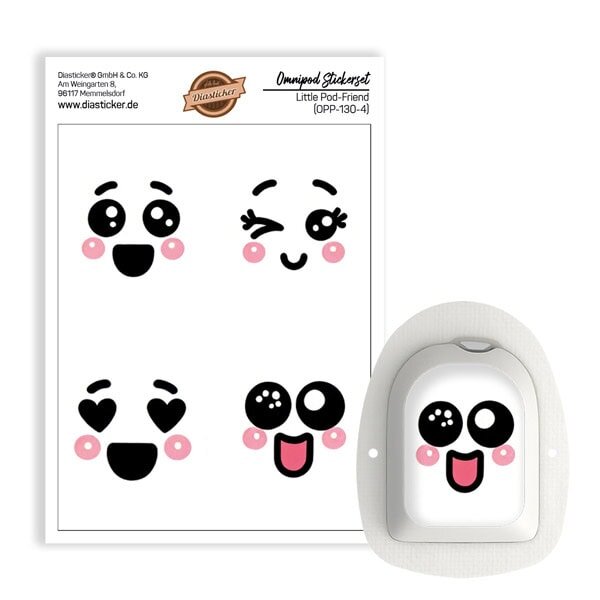 Omnipod Podsticker - Little Pod-Friend (4er Set)