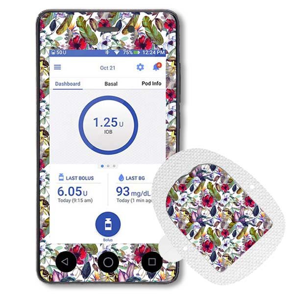 Omnipod Dash Sticker - Wild Flowers