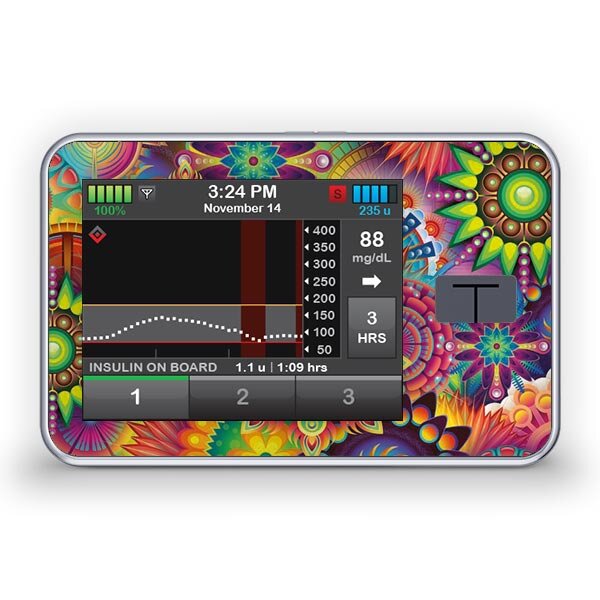 Tandem t:slim X2 Sticker - Lebe bunt