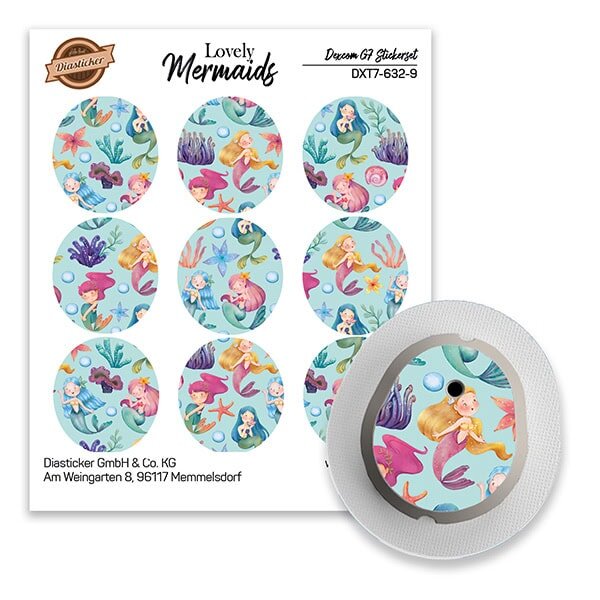 Dexcom G7 Sticker - 9er Set "Lovely Mermaids"