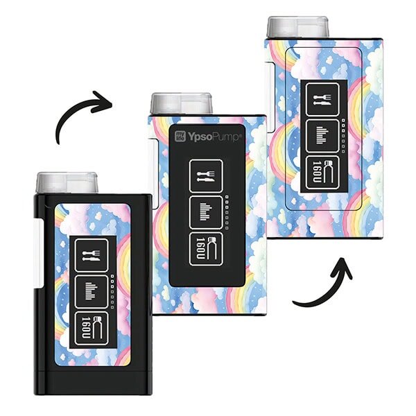 Mylife Ypsopump Sticker - Rainbow Clouds