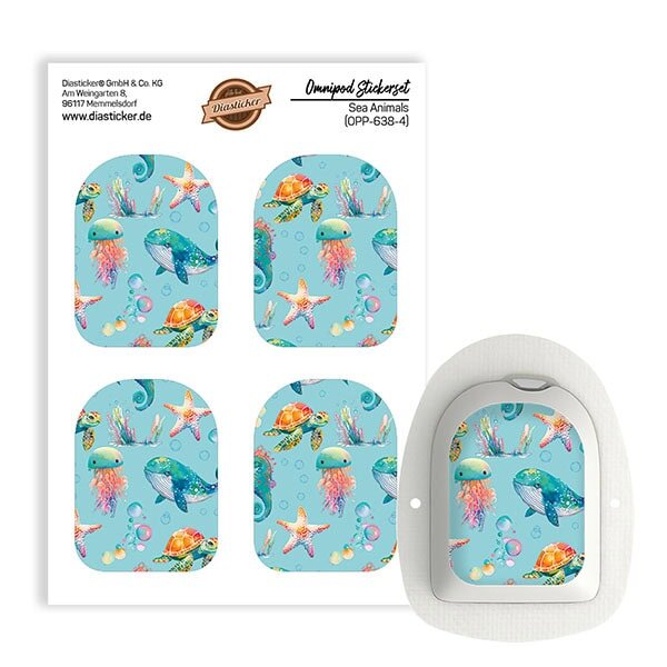 Omnipod Podsticker - Sea Animals (4er Set)