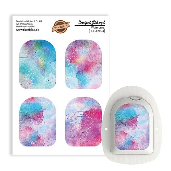 Omnipod Podsticker - Watercolor (4er Set)