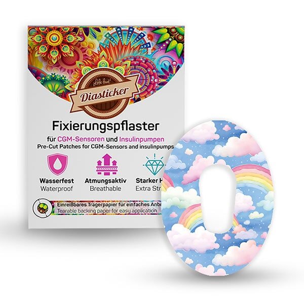 Dexcom G6 Pflaster - Rainbow Clouds