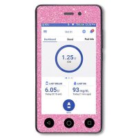 Omnipod Dash Sticker - Rosa Glitzer
