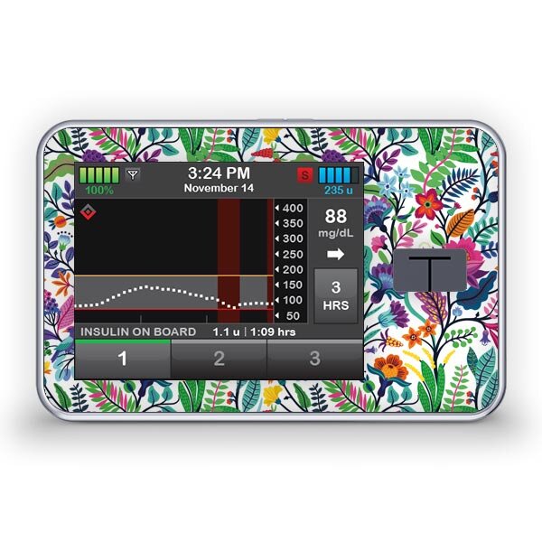 Tandem t:slim X2 Sticker - Happy Flowers