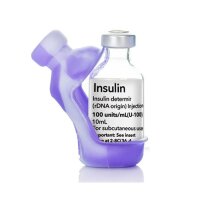 VIAL SAFE - Silikon-Schutzhülle für Insulinflaschen (2 Stück, 10 ml) | Lila-Batik