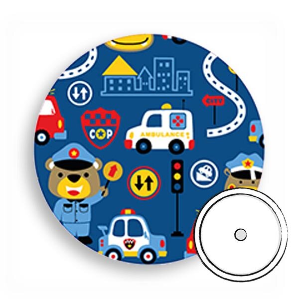 Overpatch rund - Police (5 Stück)