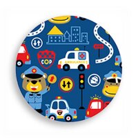 Overpatch rund - Police (5 Stück)